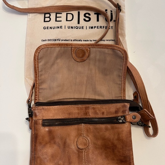 BED|STU Ziggy Brown Messenger Bag Distressed Leather Brand New No Tags - Picture 2 of 5